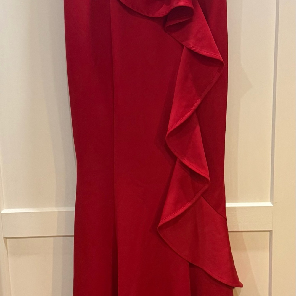 Elegant Red Ruffle dress